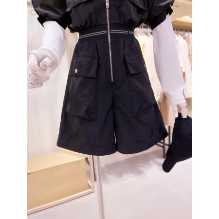 4포켓 로고밴딩 반팔 점프수트