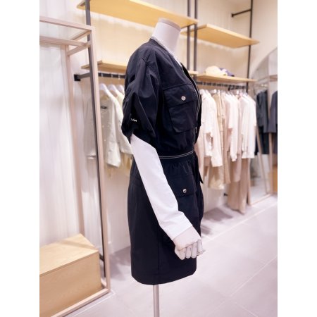 4포켓 로고밴딩 반팔 점프수트