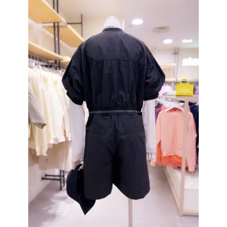 4포켓 로고밴딩 반팔 점프수트