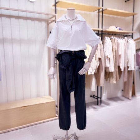 자수 반집업 나그런 우븐믹스 맨투맨