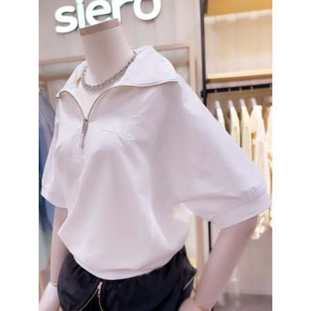 자수 반집업 나그런 우븐믹스 맨투맨