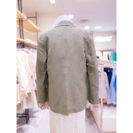 아웃포켓 싱글 린넨 자켓