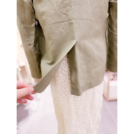 아웃포켓 싱글 린넨 자켓