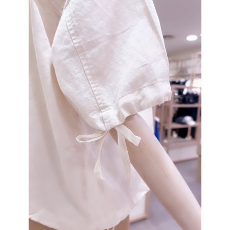 린넨 혼방 아노락 후드 셔츠