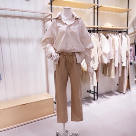 M 자수 후드 탈부착 셔츠