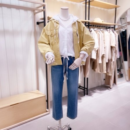 워싱컬러 루즈핏 셔츠형 점퍼