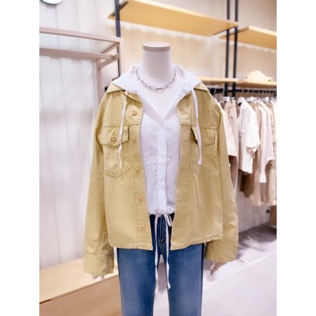 워싱컬러 루즈핏 셔츠형 점퍼