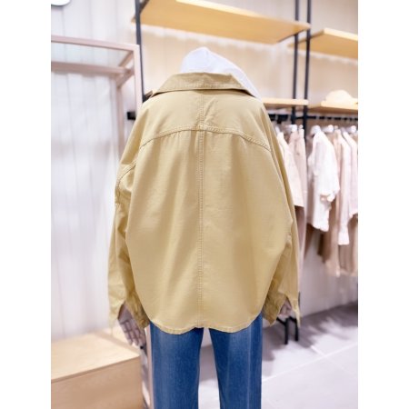 워싱컬러 루즈핏 셔츠형 점퍼