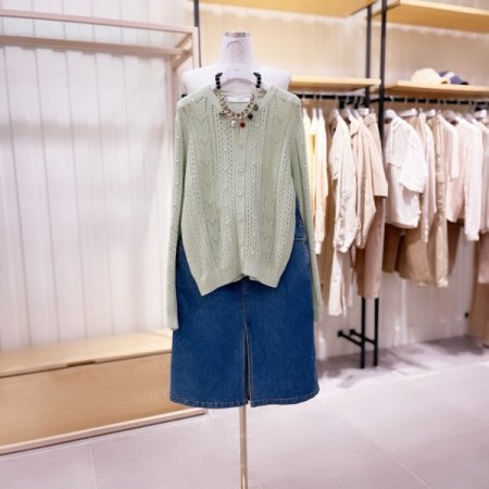 스카시 라운드넥 가디건