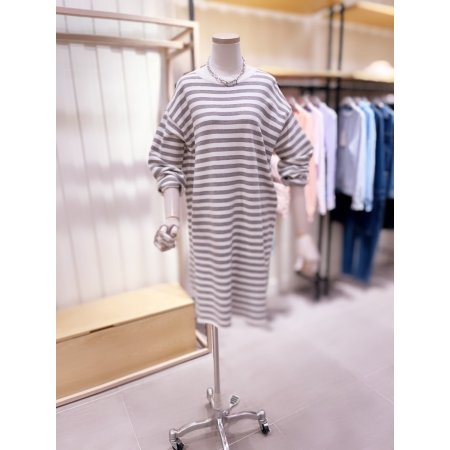 스트라이프 와끼트임 원피스