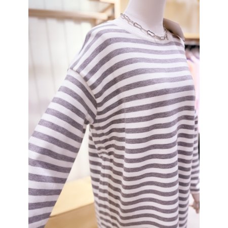 스트라이프 와끼트임 원피스