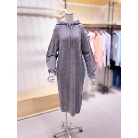 캐시미어 후드 롱 원피스
