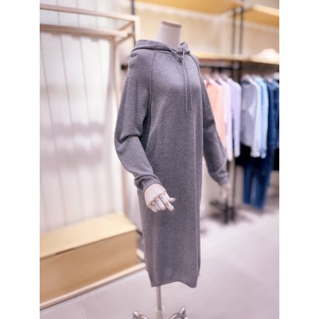 캐시미어 후드 롱 원피스