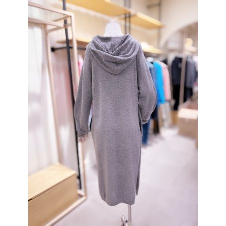 캐시미어 후드 롱 원피스