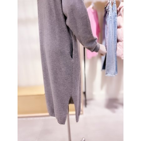 캐시미어 후드 롱 원피스