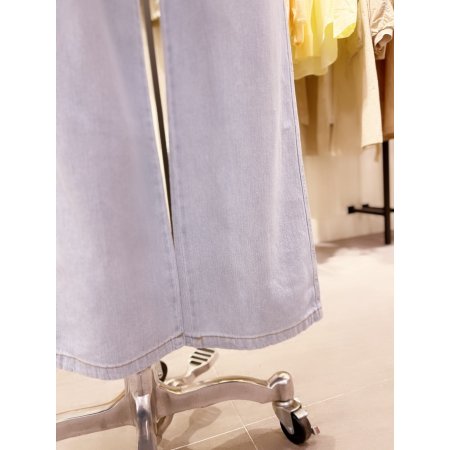 와이드핏 뒷밴딩 경량 데님 팬츠