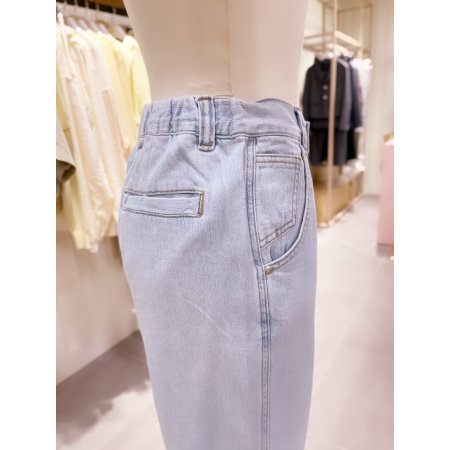 와이드핏 뒷밴딩 경량 데님 팬츠