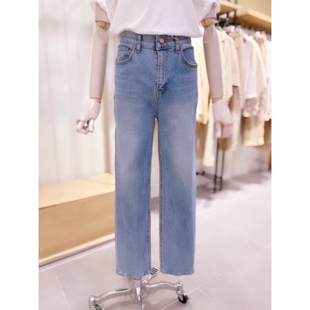 하이웨스트 일자핏 라이트 데님 진 팬츠