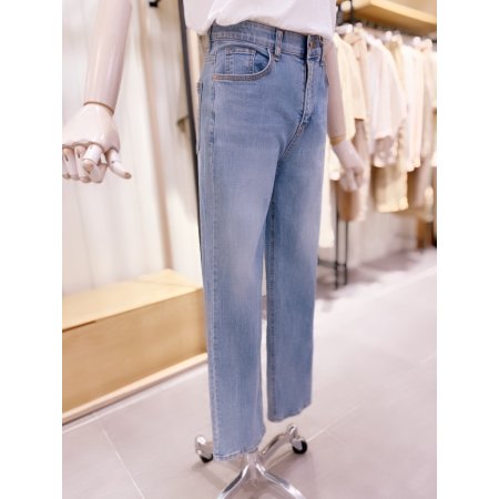 하이웨스트 일자핏 라이트 데님 진 팬츠