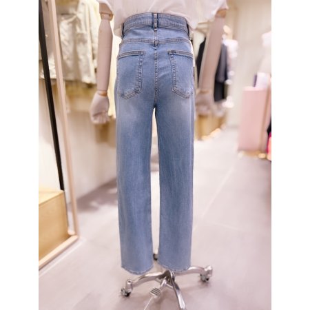 하이웨스트 일자핏 라이트 데님 진 팬츠