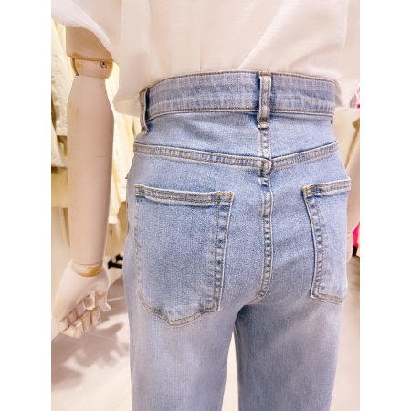 하이웨스트 일자핏 라이트 데님 진 팬츠