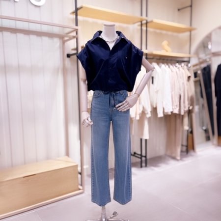 어깨셔링 민소매 셔츠