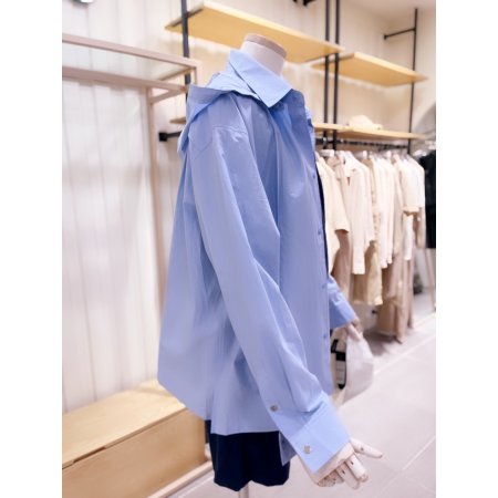 M 자수 후드 셔츠