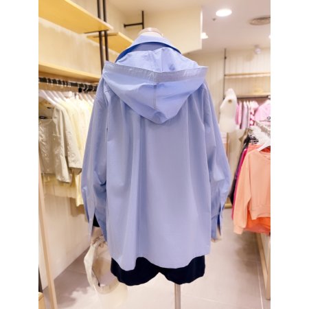 M 자수 후드 셔츠