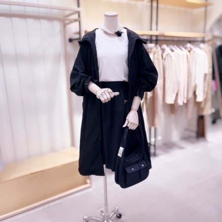 스트링 메쉬안감 오버핏 점퍼