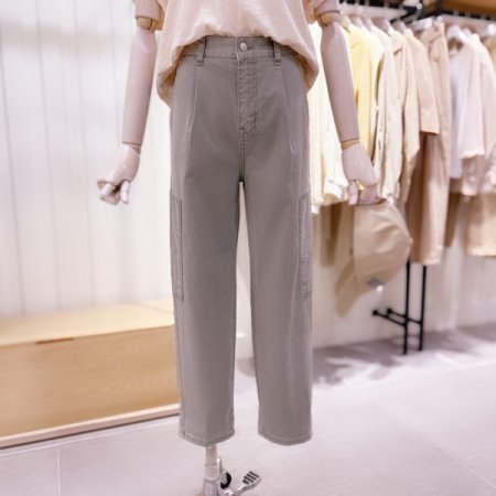 사이드 포켓 디테일 다잉 배기핏 팬츠