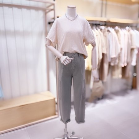 사이드 포켓 디테일 다잉 배기핏 팬츠