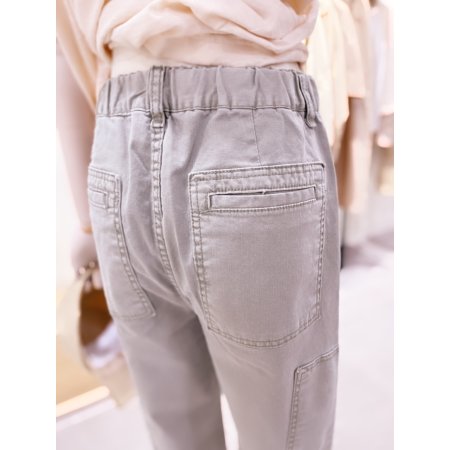 사이드 포켓 디테일 다잉 배기핏 팬츠