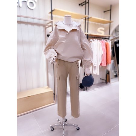 안감배색 후드 루즈핏 아노락 점퍼