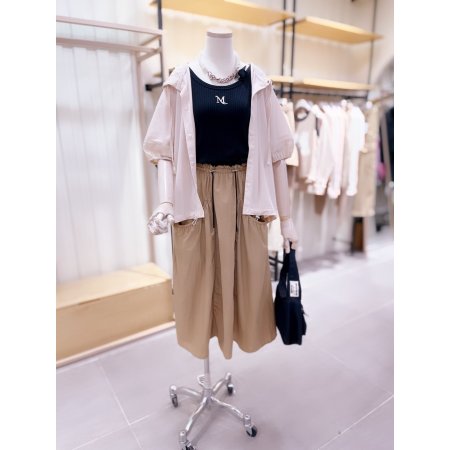 린넨 져지믹스 후드 점퍼