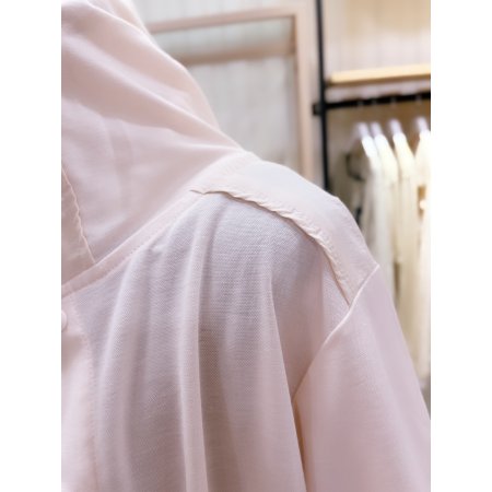 린넨 져지믹스 후드 점퍼