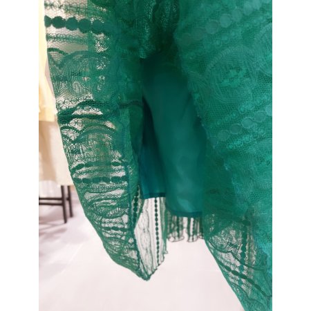 플리츠 레이스 밴드 스커트