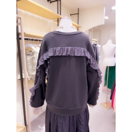 셔링 디테일 포인트 티셔츠