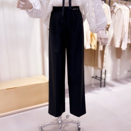 엠버자수 밴딩 루즈핏 슬랙스 팬츠