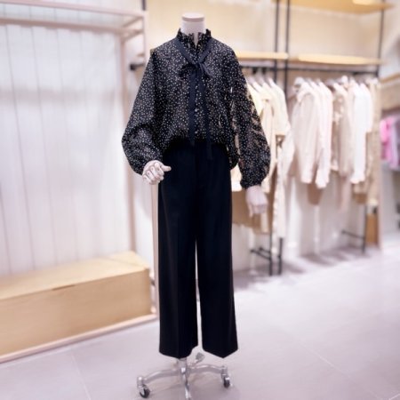 엠버자수 밴딩 루즈핏 슬랙스 팬츠