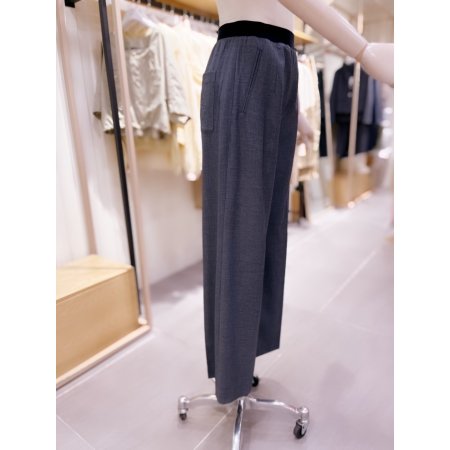 엠버자수 밴딩 루즈핏 슬랙스 팬츠