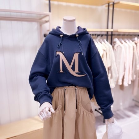 데끼 포인트 M아플리케 후드 티셔츠