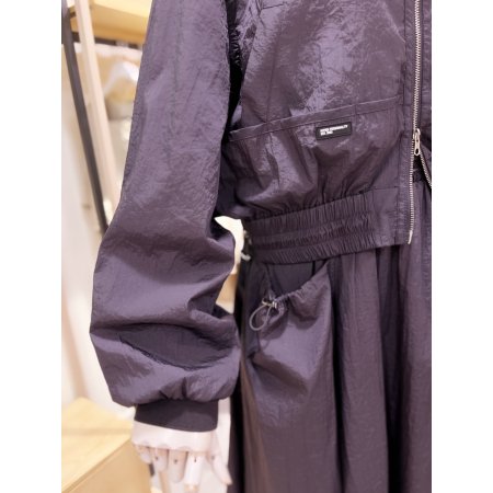 가로포켓 홑겹 크롭 집업 점퍼