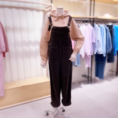 포켓포인트 코듀로이 오버롤팬츠