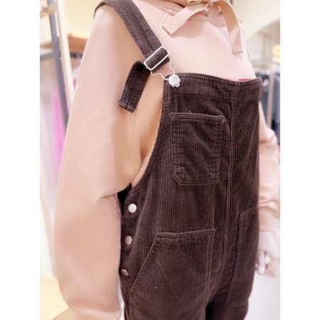 포켓포인트 코듀로이 오버롤팬츠