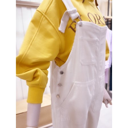 8골 코듀로이 오버롤팬츠