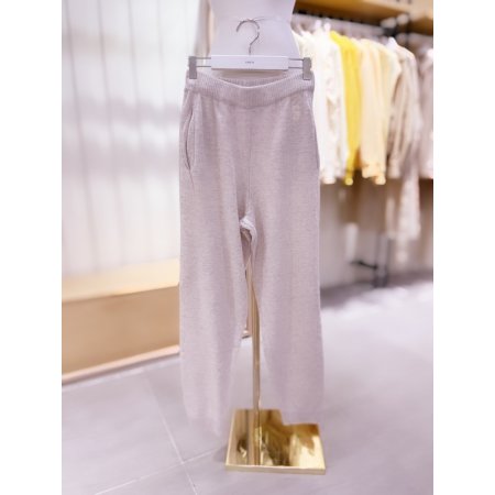 허리밴딩 슬림핏 니트 팬츠