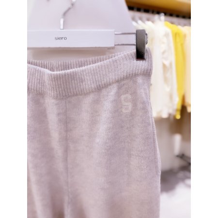 허리밴딩 슬림핏 니트 팬츠