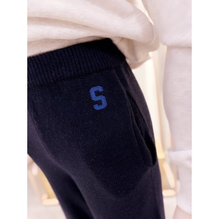 허리밴딩 슬림핏 니트 팬츠