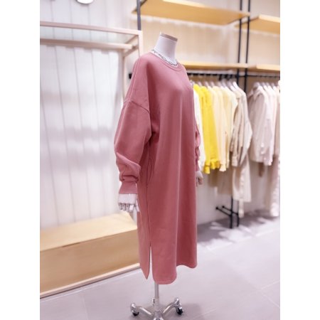 소매 다트 롱 쭈리 기모 원피스