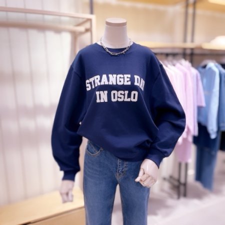 후로피 레터링 뒤요크절개 맨투맨